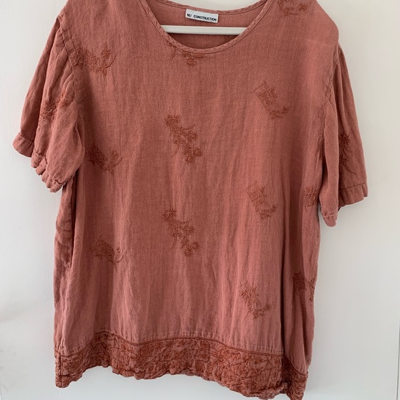 NU CONSTRUCTION 100% organic linen top size M - Picture 3 of 4